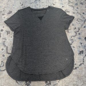 Danskin Now Dri-More Women’s Athletic Short Sleeve Top Gray Size S